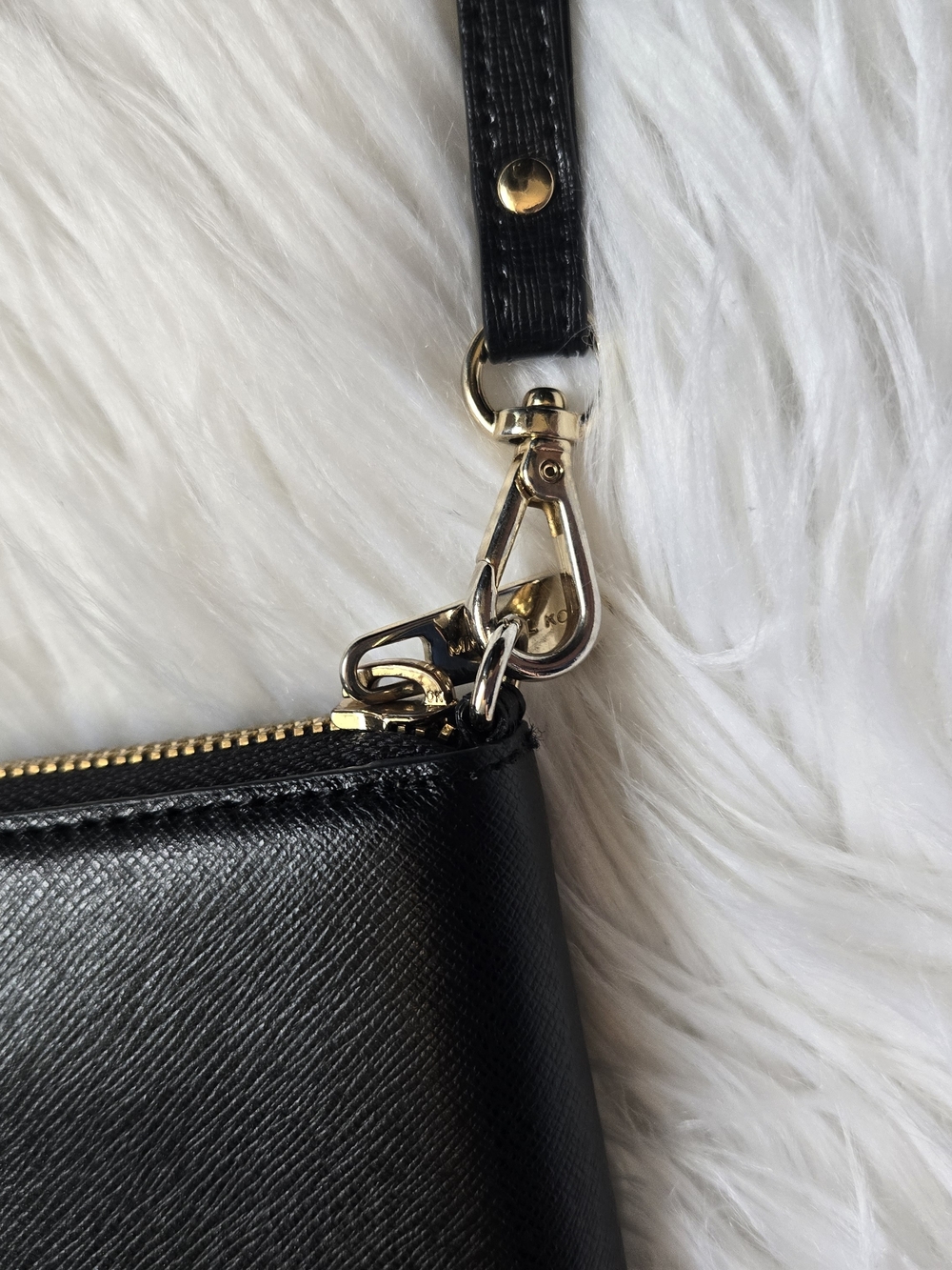 Michael Kors Black Leather Wristlet Wallet - Picture 2 of 4